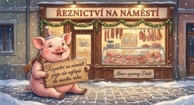 Krásný nový rok všem přeje tým masny na náměstí 🥳